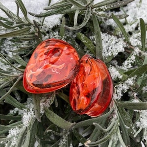 Handmade Red Epoxy Resin Ear Plugs: Gauges/Stretchers (8-100mm)