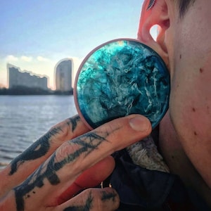 Earplugs, epoxy resin. Made by hand. Sizes from 8-100mm. Made with love. plugs, ear plugs, tunnels, Ear tunnels, Gauges.