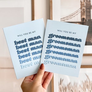 serez-vous mon garçon d'honneur carte | Carte de proposition pour une mariée, Fête de mariage, Jour du mariage, Carte bleue, Carte de mariage rétro, Demande en mariage