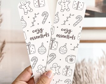 Cozy Winter Bookmark: Double-Sided 17pt Cardstock