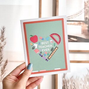 Carte de remerciement du meilleur professeur de tous les temps | Jolie carte pour professeur, Cadeaux pour professeur, Cadeaux pour professeur, Merci professeur, Enveloppe incluse, Carte vierge