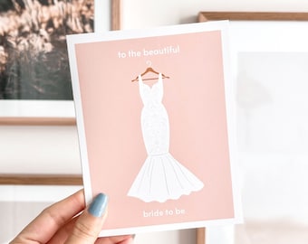 Bridal Shower Card: Minimalist Dress Design, Bride-to-Be