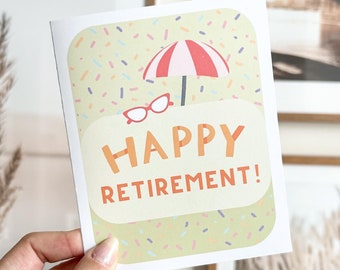 Bonne retraite ! de célébration | Carte illustrée de l'étape parentale, carte faite main, enveloppe incluse, intérieur vierge