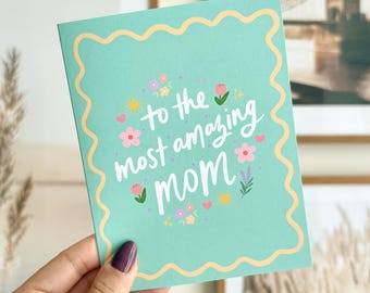 Mother's Day Card – Summery Floral Design, Blank Inside (Envelope Included)