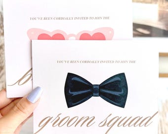 Groom Squad, Groomsman Proposal Card | Envelope Included, Blank Inside