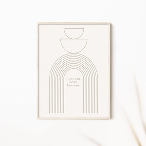Boho Arch Christian Wall Art Print: Minimalist Home Decor (8x10)