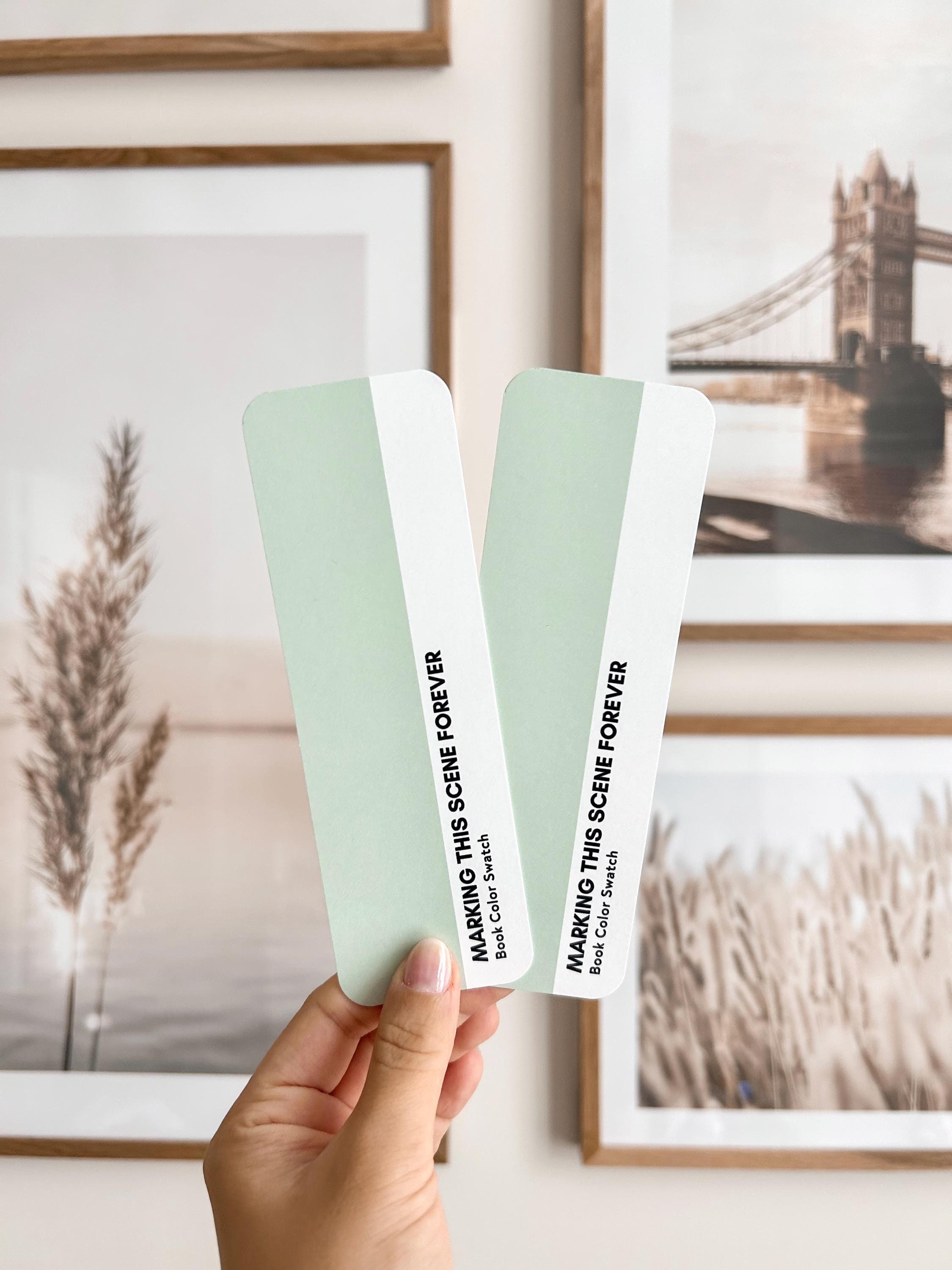 Pastel Green Bookmark: Book Color Swatch, Double-sided - Etsy
