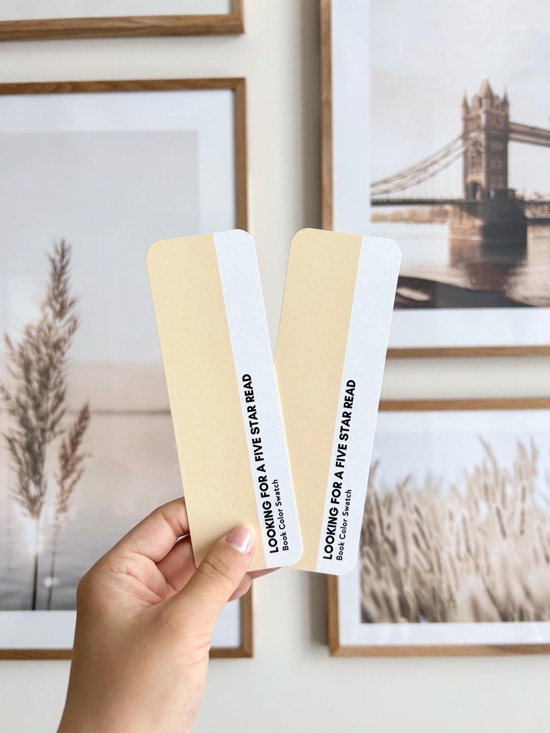 Pastel Yellow Bookmark: Book Color Swatch, Double-sided - Etsy