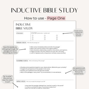 Inductive Bible Study Template Worksheet Scripture Bible Study ...