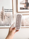 Vinyl Bookmark Protector Sleeve | Clear, Waterproof (2x6") product logo