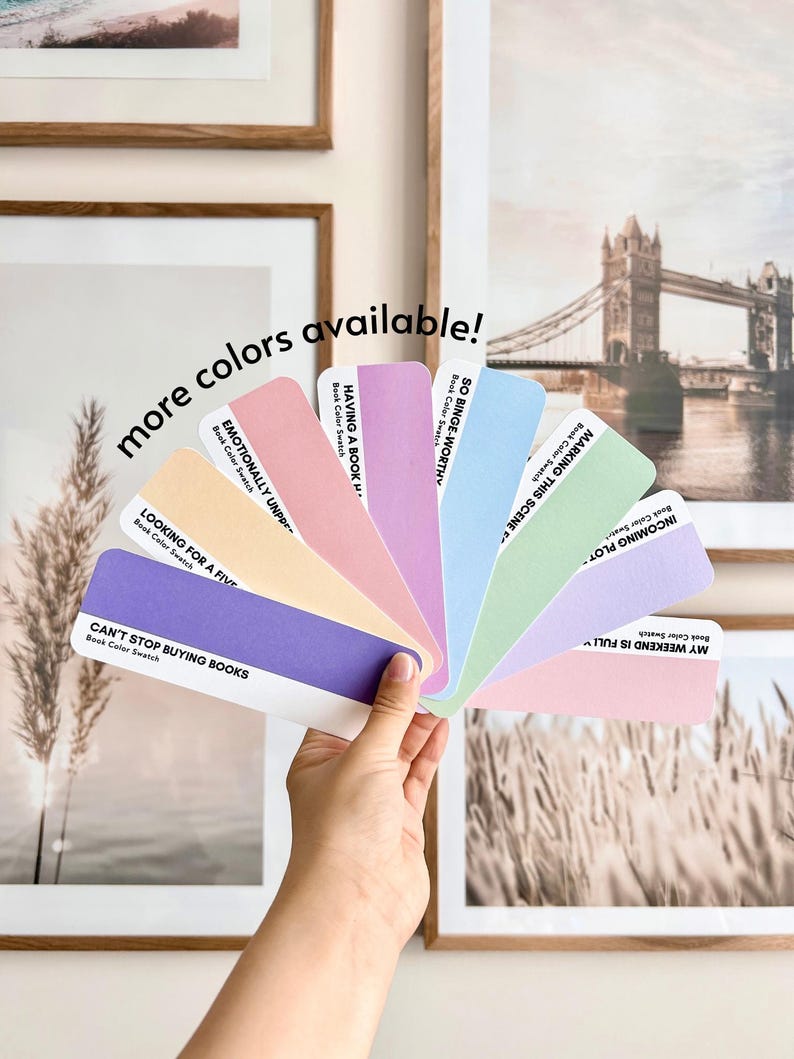 Pastel Yellow Bookmark: Book Color Swatch, Double-sided - Etsy