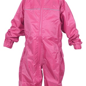 Rainbow Personalised Children's Waterproof All In One Rainsuit from Dry Kids, Kids Puddle Suit, Child's Overall ideal for outside play image 4