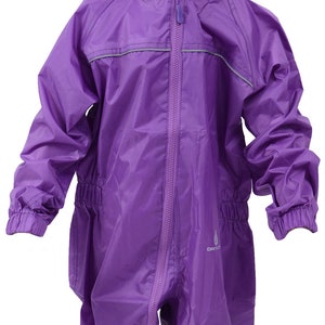 Rainbow Personalised Children's Waterproof All In One Rainsuit from Dry Kids, Kids Puddle Suit, Child's Overall ideal for outside play image 5