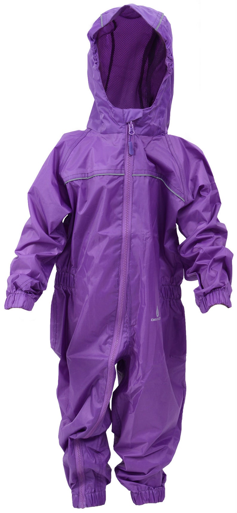 Rainbow Personalised Children's Waterproof All In One Rainsuit from Dry Kids, Kids Puddle Suit, Child's Overall ideal for outside play image 5