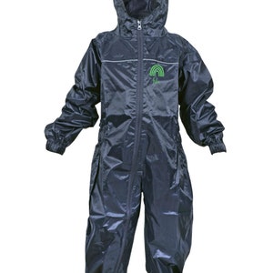 Rainbow Personalised Children's Waterproof All In One Rainsuit from Dry Kids, Kids Puddle Suit, Child's Overall ideal for outside play image 2