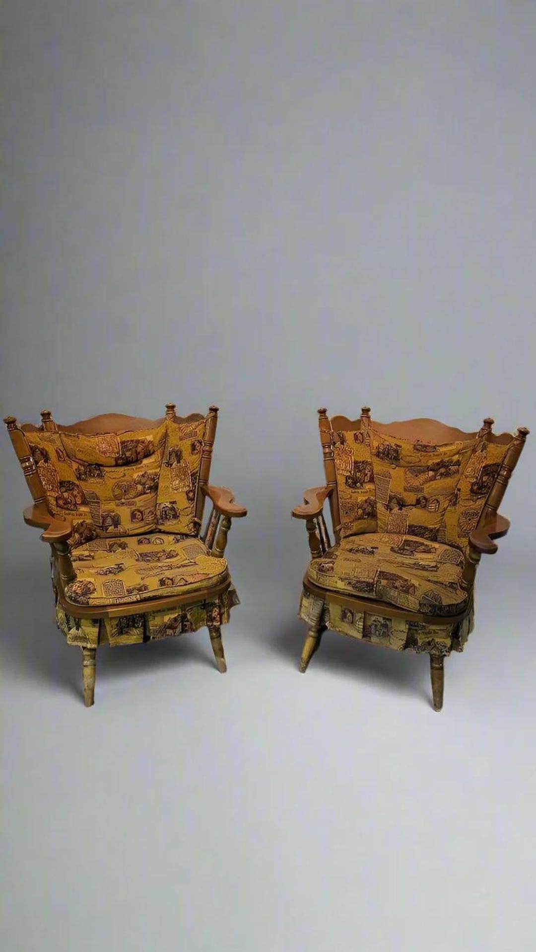 Amish Wooden Spring Rocking Chairs - Handcrafted Porch Rockers (pair ...