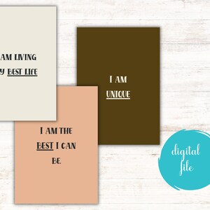 Affirmation Cards Printable | Positive Daily Affirmation Cards