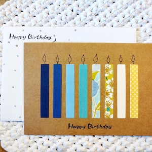 Carte Anniversaire. Carte Happy Birthday. Idée cadeau. Fait main. Idéal pour adolescent, garçon et homme. Moderne et unique. Bleu