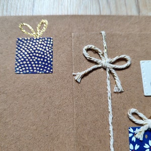 Carte fait main Anniversaire. Fait main. Bleu roi et kraft. Idéale pour anniversaire adulte, homme femme et adolescent Bild 3
