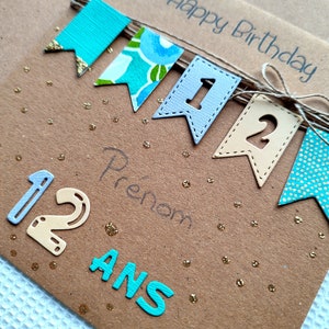 Carte Anniversaire, Personnalisable et fait main, Idéale garçon ou fille image 2