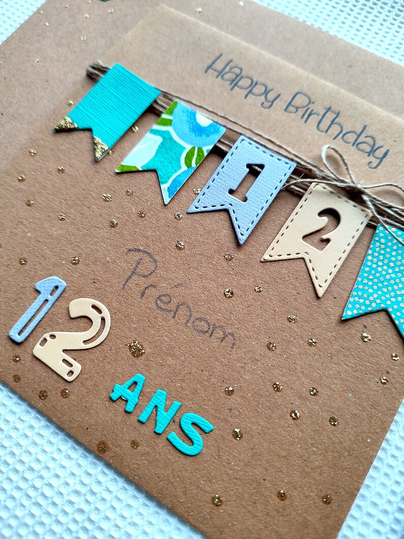 Carte Anniversaire, Personnalisable et fait main, Idéale garçon ou fille image 2