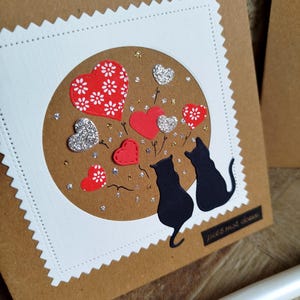 Carte Chat, fait main. Tendre et Moderne Fête des grands mères. Plaisir d'offrir image 2