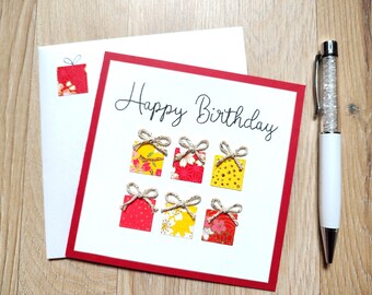 Carte Anniversaire femme. Homme. Enfants, Fait main, Bon Anniversaire Happy Birthday, originale