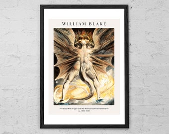 William Blake 'Red Dragon' Art Print – Visionary Poster