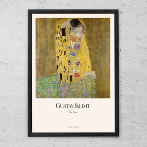 The Kiss - Gustav Klimt - Art Print - Modern Portrait Painting - Art Nouveau Print- Romantic Love Poster - Home Wall Decor - Klimt Painting