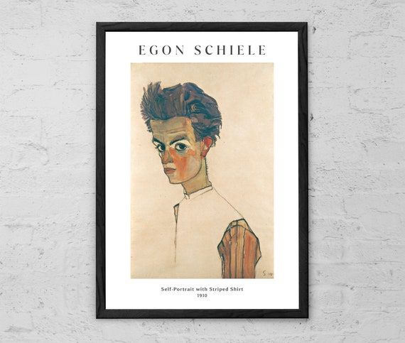 Egon Schiele Self-portrait Art Print: Modern Fine Art Poster - Etsy