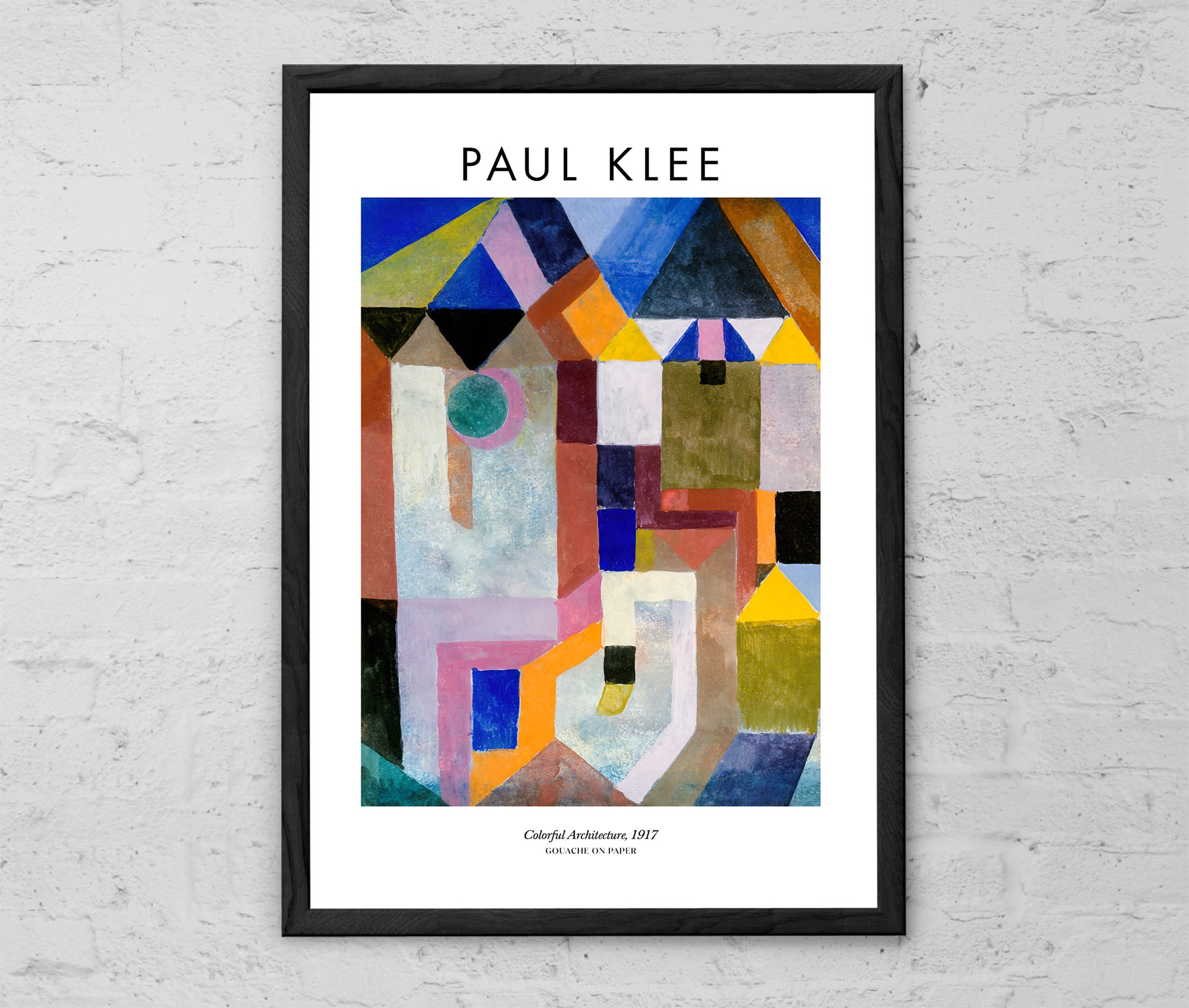 Paul Klee Print: Colorful Architecture, Abstract Geometric Art - Etsy