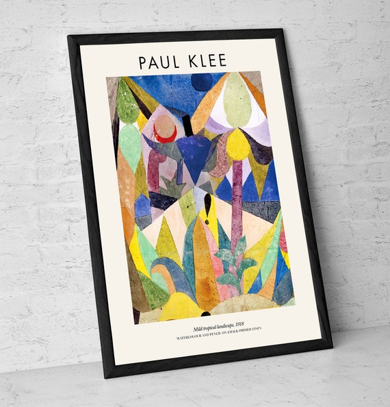 Paul Klee Art Print: Mild Tropical Landscape, Modern Bauhaus Decor