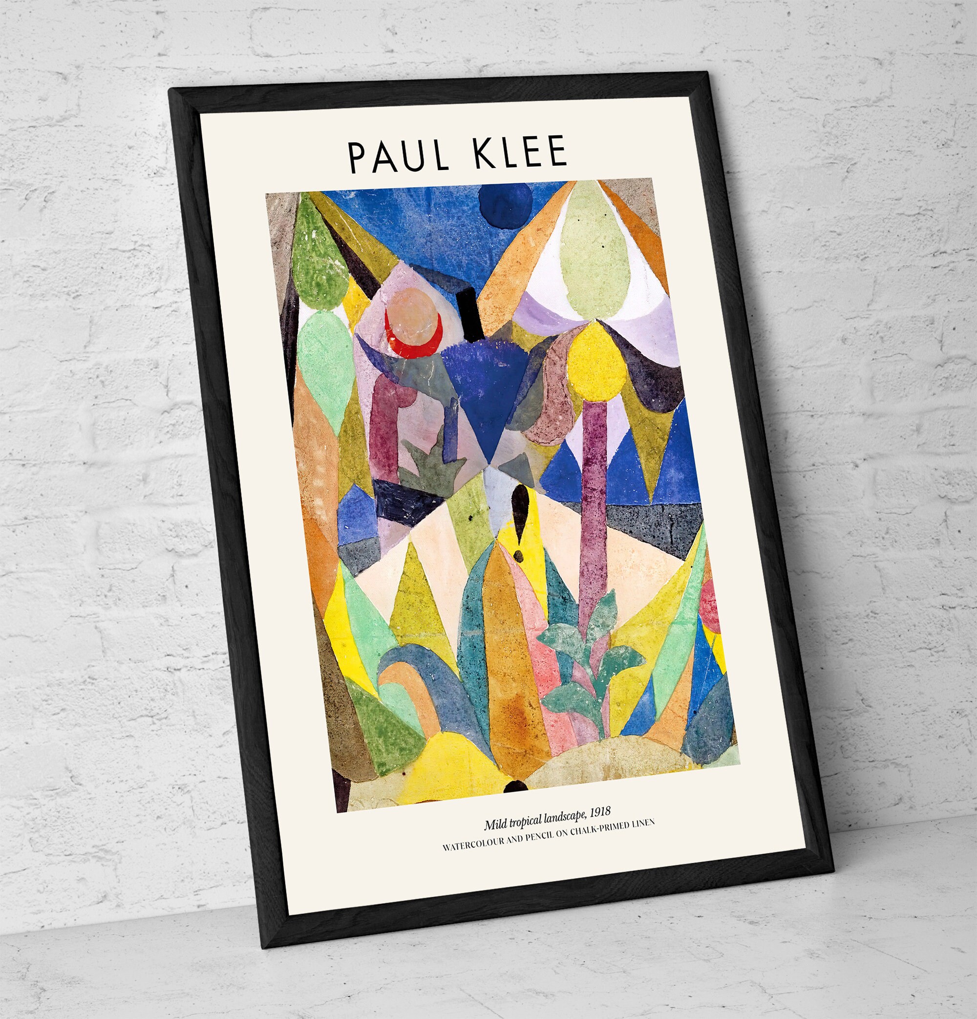 Paul Klee Art Print: Mild Tropical Landscape, Modern Bauhaus Decor