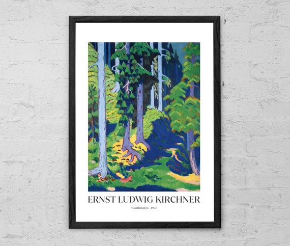 Ernst Ludwig Kirchner Art Print: Expressionist Forest Landscape - Etsy