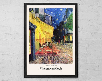 Van Gogh Cafe Terrace at Night Art Print: Post-Impressionist Home Decor