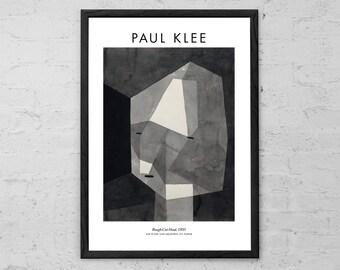 Paul Klee 'Rough-Cut Head' Fine Art Print: Modern Cubism Wall Art