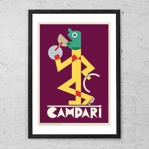 Campari - Fortunato Depero - Art Print - Vintage Italian Food & Drink Poster - Retro Futurism Wall Art - Kitchen Bar Decor - Gift Idea