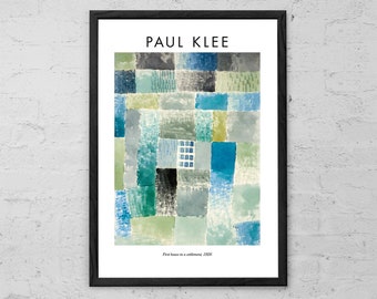 Paul Klee Print: First House in a Settlement, Modern Abstract Art