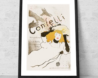 Henri De Toulouse-lautrec Confetti Art Print - Vintage French