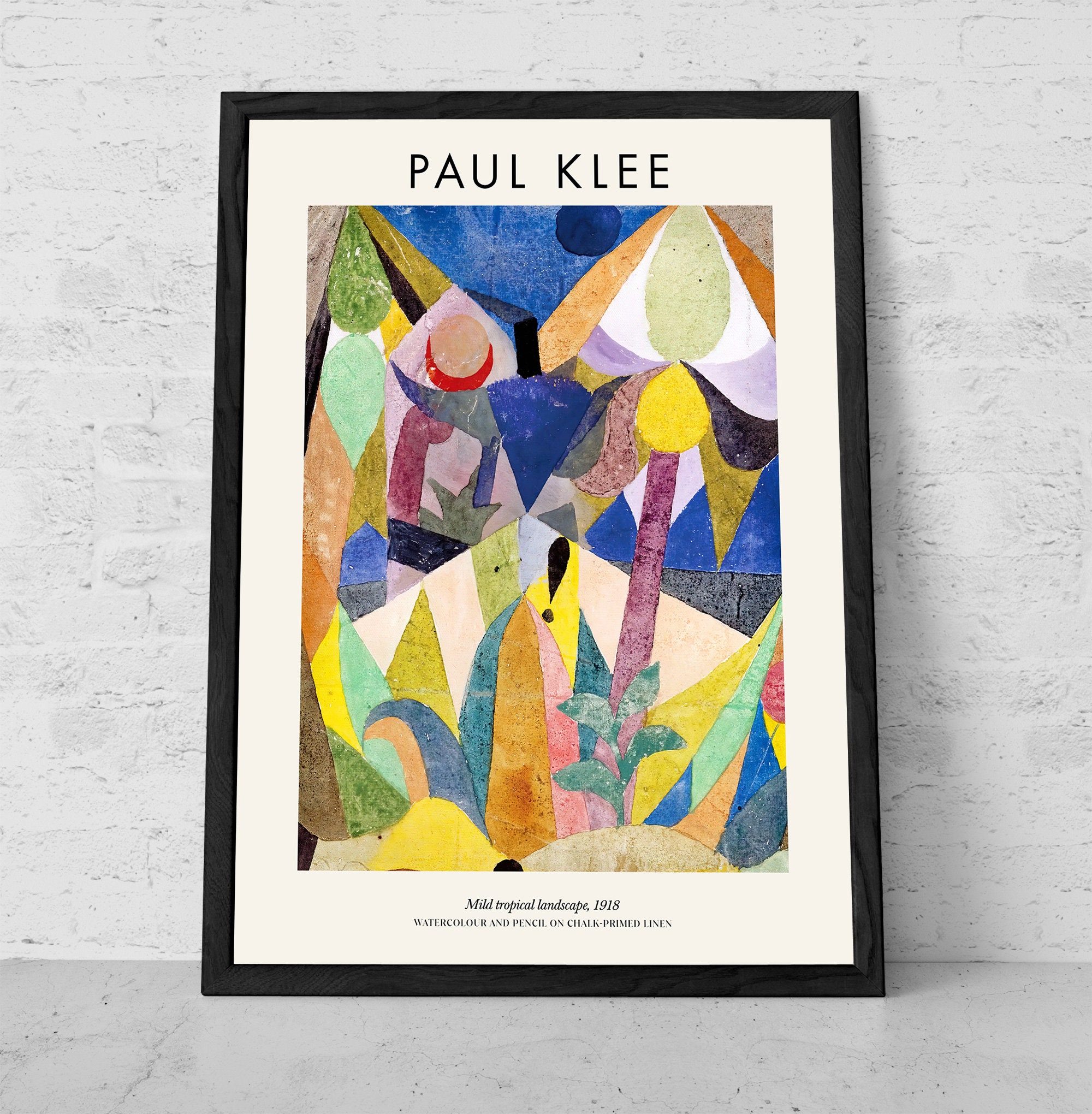 Paul Klee Art Print: Mild Tropical Landscape, Modern Bauhaus Decor