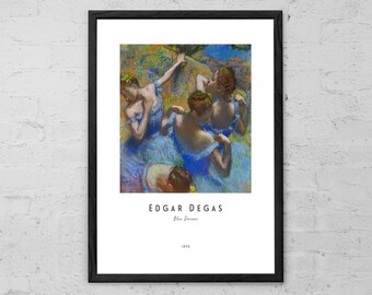 Edgar Degas 'Blue Dancers' Fine Art Print: Impressionist Ballet Poster