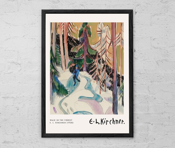 Ernst Ludwig Kirchner Art Print: Expressionist Forest Landscape - Etsy
