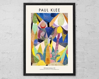 Paul Klee Art Print: Mild Tropical Landscape, Modern Bauhaus Decor