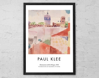Paul Klee - Hammamet with Mosque - Abstract City Art Print