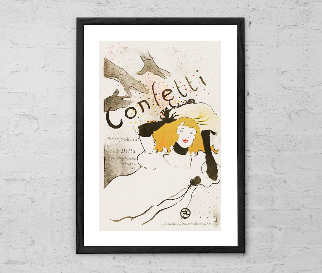 Henri De Toulouse-lautrec Confetti Art Print - Vintage French