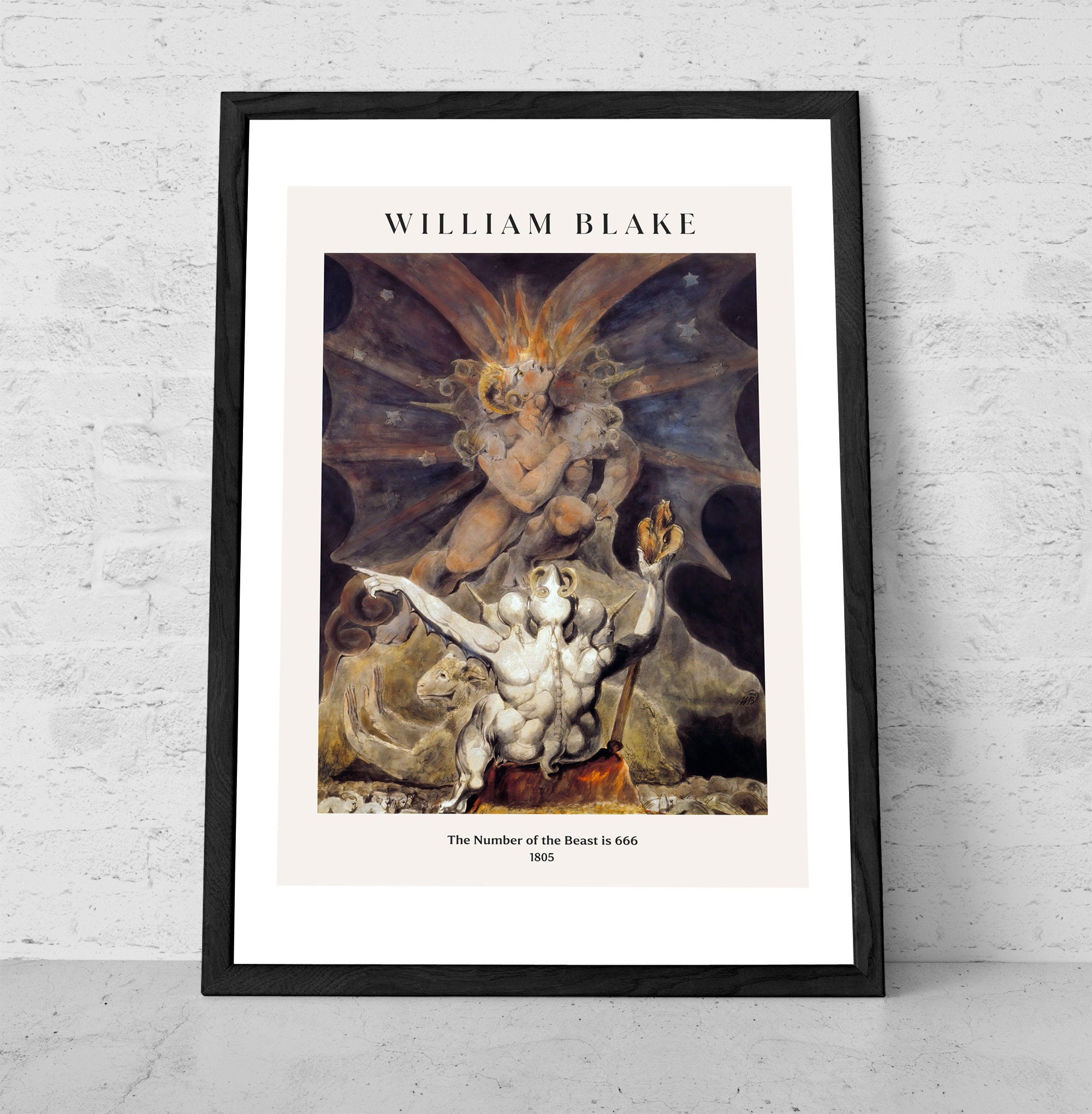 William Blake 'number of the Beast' Art Print: Visionary