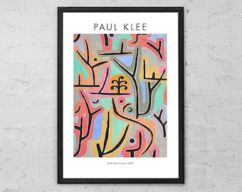 Paul Klee Art Print: Park Near Lucerne, Modern Minimalist Decor