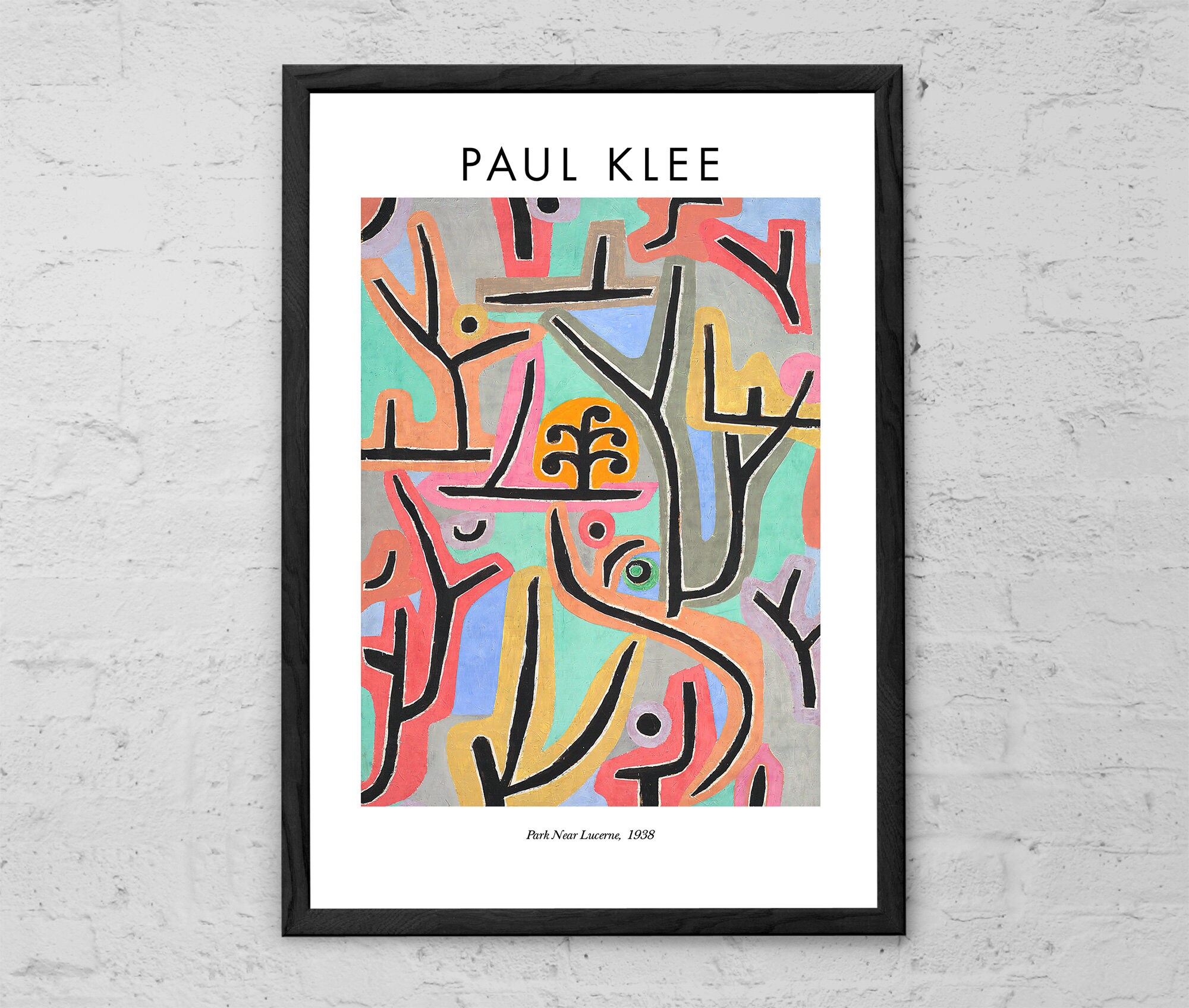 Paul Klee Art Print: Park Near Lucerne, Modern Minimalist Decor - Etsy