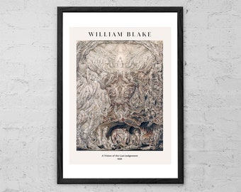 William Blake - een visioen van het laatste oordeel - Fine Art Print - visionair schilderij - spiritueel cadeau - Home Wall Art Decor - romantiek kunst