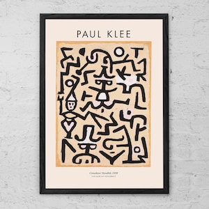 Paul Klee - Comedians&#39; Handbill - Fine Art Print - Modern Home Decor - Klee Wall Art - Modern Minimalist - Modernism - Cubism - Gift Idea